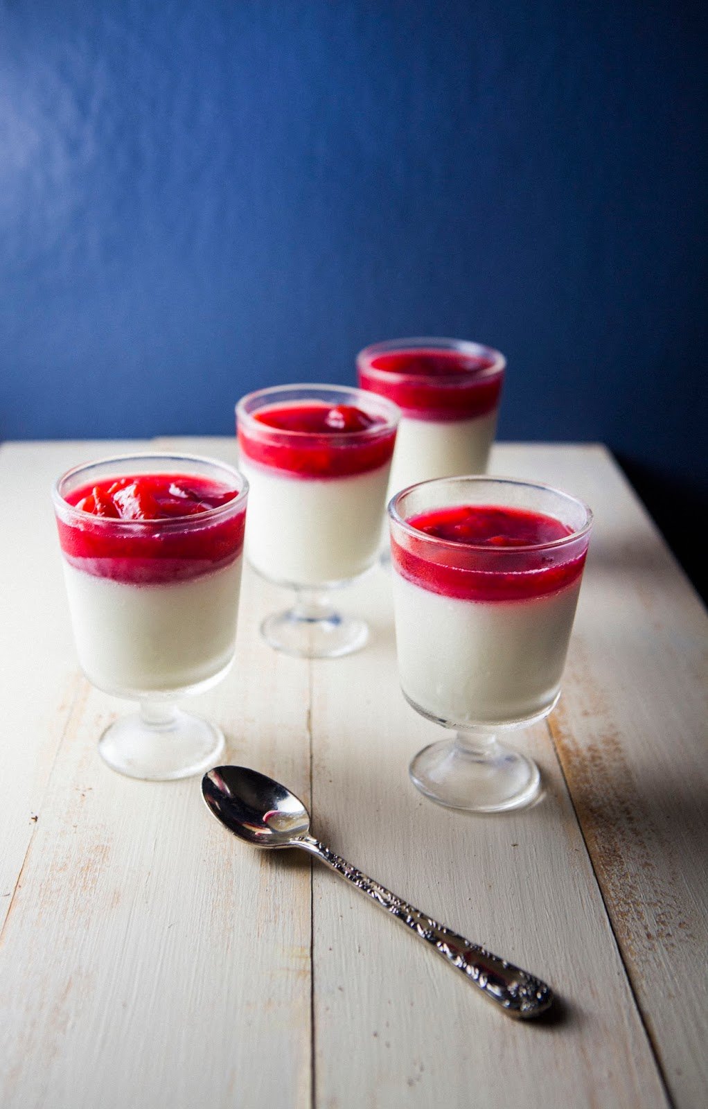 Buttermilk Panna Cotta With Plum And Rose Water Compote Hummingbird High