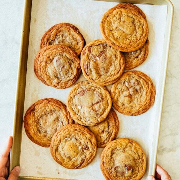 brown butter toffee chocolate chip cookies