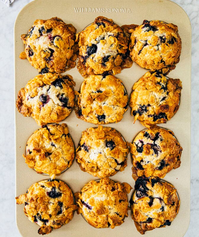 blueberry cornflake muffins