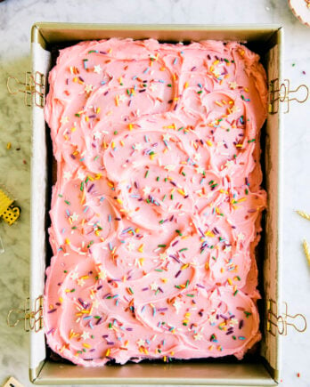 strawberry yellow sheet cake