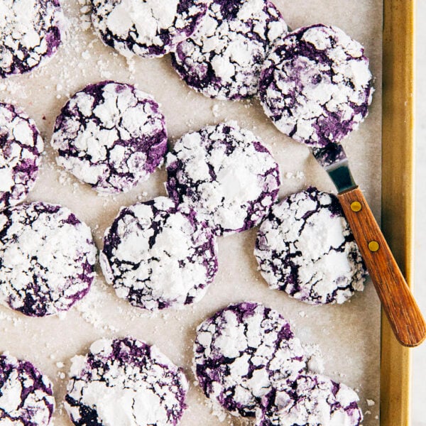 ube crinkle cookies