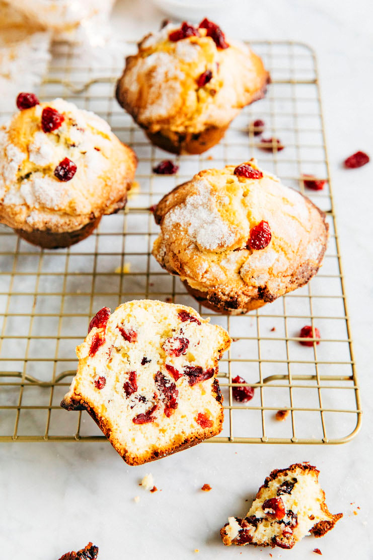 small batch cranberry orange muffins