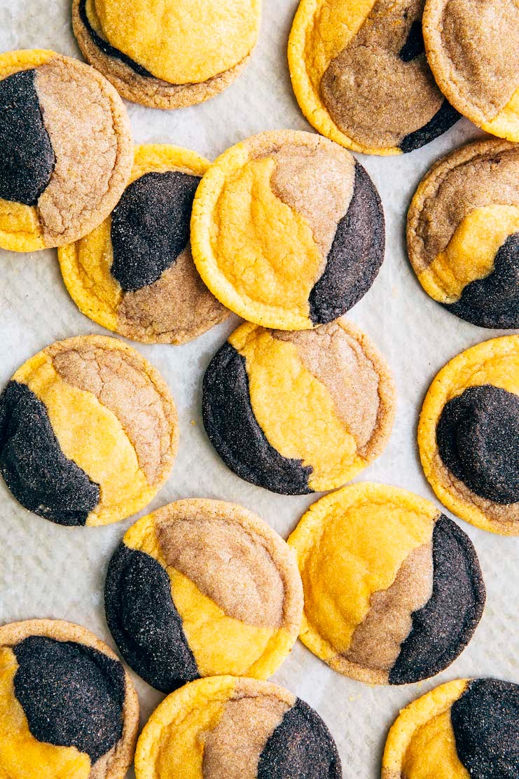 pumpkin neapolitan cookies