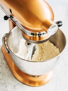 photo of coarse meal stage in stand mixer pie dough recipe