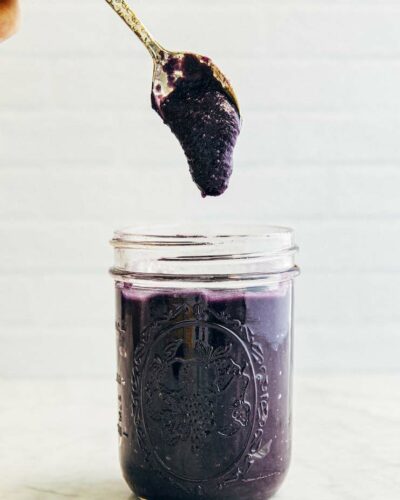photo of jar full of purple ube halaya jam