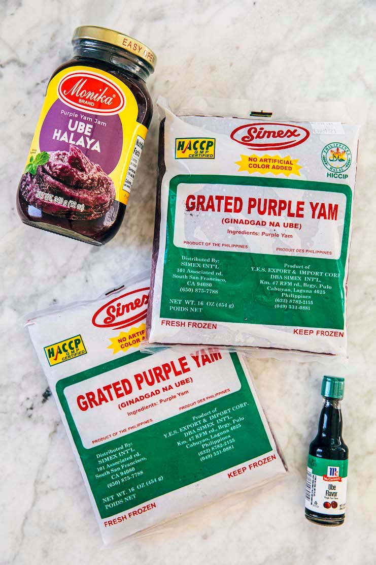 photo of different ube products