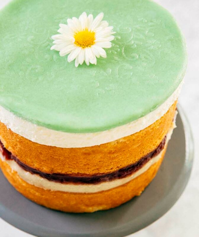 photo of swedish princess layer cake