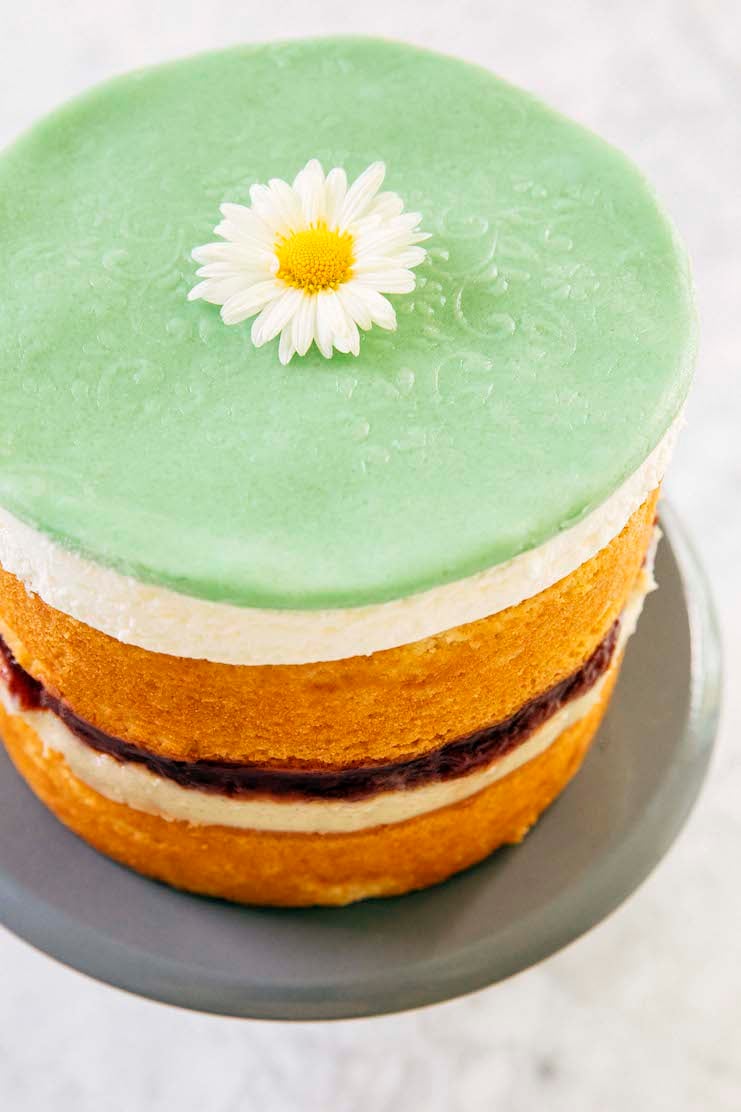 photo of swedish princess layer cake