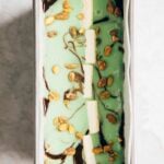 Photo showing the loaf cake fully assembled and ready to be baked