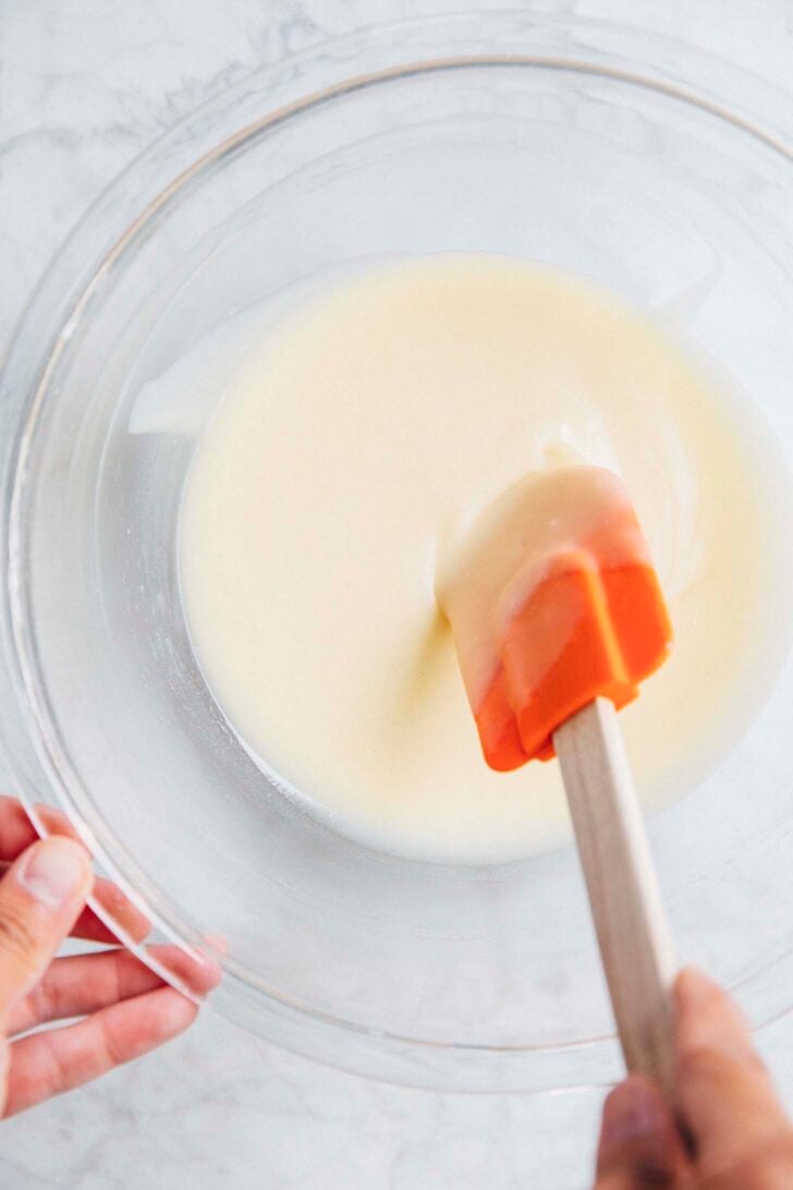 photo of raw dot cake batter