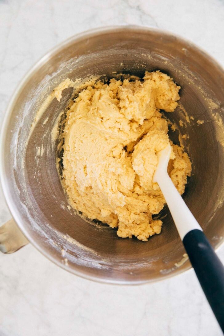 photo showing correct texture of strawberry doodle cookie dough