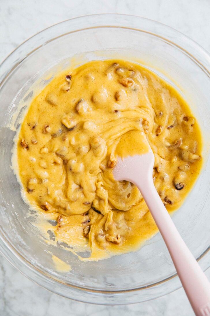 photo showing the texture of the food for the gods blondie batter